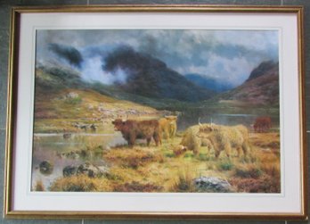 Vintage LOUIS B HURT Print, 'AFTER THE STORM,' Approx 35.5' X 25.5,' Nicely Framed