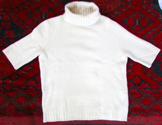 Vintage LAUREN RALPH LAUREN Brand, Knit SWEATER, Set-in Short Sleeves, MERINO & CASHMERE Blend, Sz L
