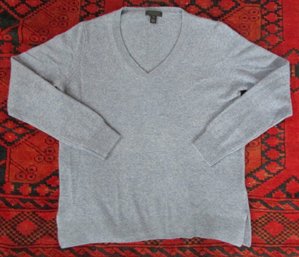 Vintage SAKS FIFTH AVENUE Brand, Knit SWEATER, Vee Neck & Long Sleeves, CASHMERE Content, Sz XL