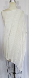 Vintage KINROSS CASHMERE Brand, CAPELET SHAWL Style, PULL-OVER, Linen & Cotton Blend, One Size
