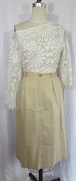 Two 2pc Ensemble! Vintage Skirt & Top, GRACE CHUANG Open LACE Top, ANNE KLEIN Brand Skirt