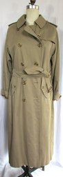 Vintage BURBERRY'S Brand, Long Double Breasted Trench Coat, Signature Laid, Fully Lined, Button Front