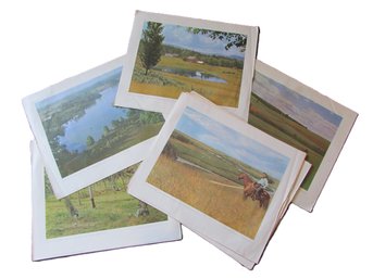 Large Lot! Vintage US DEPT OF AGRICULTURE Prints, 'AMERICA THE BEAUTIFUL,' Approx 24' X 20,' Unframed