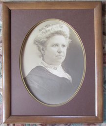 Vintage CABINET CARD Style Photograph, Portrait, Wood Frame, Appx 22' X 18'