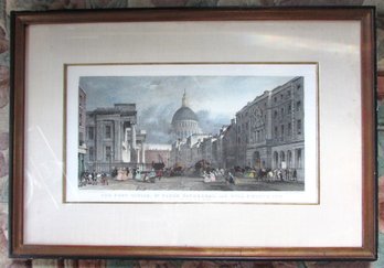 Vintage St. PAUL'S CATHEDRAL Print, ROBERTS & LEETE Publishers, Appx 25' X 17.5,' Stylish Frame