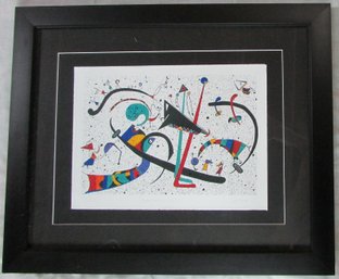 Signed M. BANDEL, Original Multicolor GEOMETRIC Artwork, 'DANCE WITH ME II,' Appx 22.5' X 18.5' Size, Framed