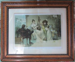 Vintage KNAPP Co LTD Print, 'SONGS Of LOVE,' Appx 41' X 34,' Nicely Framed