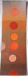 Signed MARGA LUDWIG, Original PAINTING On BOARD, MODERNIST Geometric, Appx 36.5' X 12' Size, Unramed