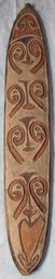 Hand Carved Wall Art SCULPTURE, Ethnic PADDLE HEAD, Wood, Appx 38' X 6.5' Size