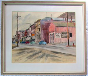 Signed CECIL WRAY GOODCHILD, Original WATERCOLOR On Paper, Virginia City NV, Appx 30.5' X 26.5,' Nicely Framed