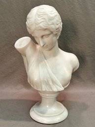 19th-C. Italian Carrara Marble Bust Of Aphrodite Or Venus