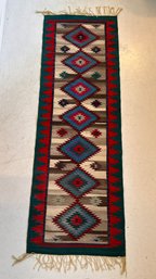 9'10' X 3' Colorful Zapotec Mexican Wool Runner