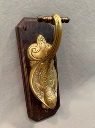 Vintage Decorative Chameleon Shaped Brass Hook