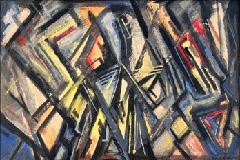 Elizabeth H. Frisch (CT/MA, 1910-1980) Watercolor, Abstract Linear Movement