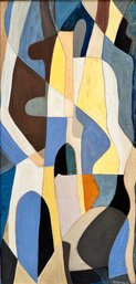Elizabeth H. Frisch (CT/MA, 1910-1980) Abstract Composition #1, Oil On Board
