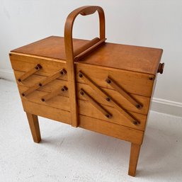 Norwegian Modern Teak Extendable Sewing Table