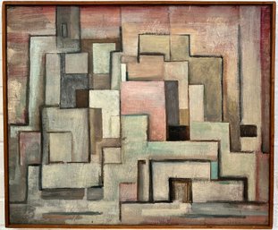 Attributed To Elizabeth H. Frisch (CT/MA, 1910-1980) Abstract Composition #3, Oil On Canvas