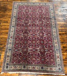 9'9' X 6'6' Semi-antique Hand Knotted Turkish Hereke Carpet