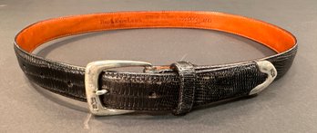Ralph Lauren Sterling Silver And Lizard Belt Sz 28