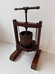 Vintage French Oak Wine Press