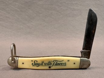 Vintage Camillus 'Say It With Flowers' Folding Pocket Knife