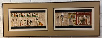 2 Mel & Jan Fleck Egyptian Hand Painted Etchings 90/100