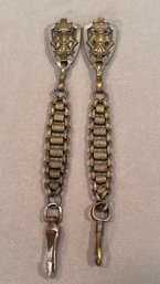 Pair Of Knights Templar Brass And Metal Sword Lanyards