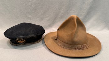 Lot Of 2 Old Military Hats