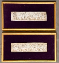 Pair Of Antique Cast Plaster Parthenon Frieze Reductions After John Henning