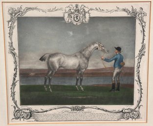 Richard Houston Hand-Colored Etching, Portrait Of Lamprey, 1755