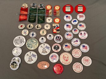 Large Group Of Vintage Fife And Drum Muster Buttons