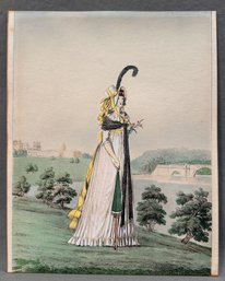 N. Heideloff Gallery Of Fashion Hand Colored Print