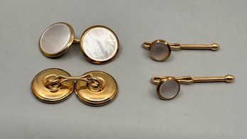 Two Pairs Of 14K Yellow Gold Cufflinks