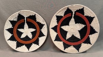 2 Navajo (Dine) Rope Wedding Baskets