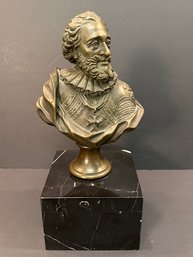 Antique Bronze Bust Of Henri IV By Joseph Du Pont Rosset (Saint- Claude, 1706-1786)