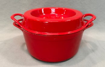 Doufeu Cousances Red Cast Iron Round Dutch Oven With Cover