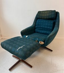 1960s LH Hielle Norwegian Swivel Lounge Chair