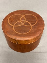 Handmade Arts And Crafts Round Oak Box