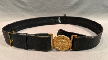 WWII US Navy Brass Belt Buckle, Made By Gemsco