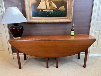 Long Cherry Gateleg Drop Leaf Table