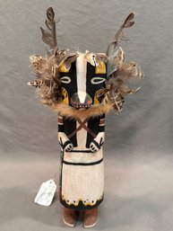 Hopi Badger Kachina Doll By Brendan KayQuaptewa