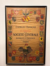 Vintage French World War I Bank War Loan Poster