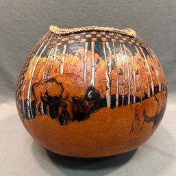 Southwestern Painted Gourd