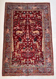 4' X 6' Contemporary Pictorial Wool Carpet