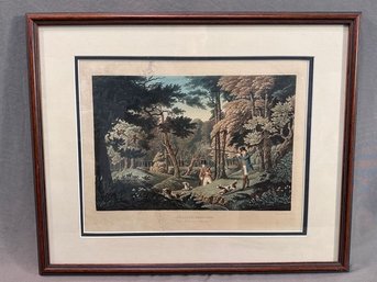 Antique R. Havell Pleasant Shooting Color Engraving