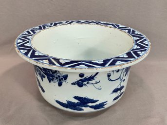 Antique Japanese Blue And White Porcelain Fish Bowl/Planter