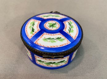 Limoges Hand Painted Enamel Porcelain Box