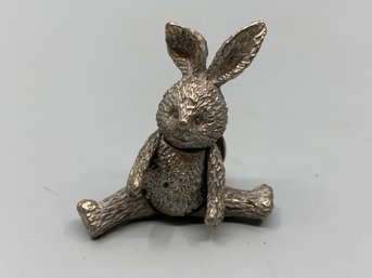 Metal Articulated Bunny Pin, H 1.75'