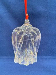 Steuben Crystal Angel Christmas Ornament,  4.25' H