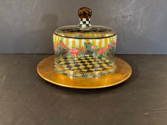 MacKenzie Childs Large Covered Cake Dish